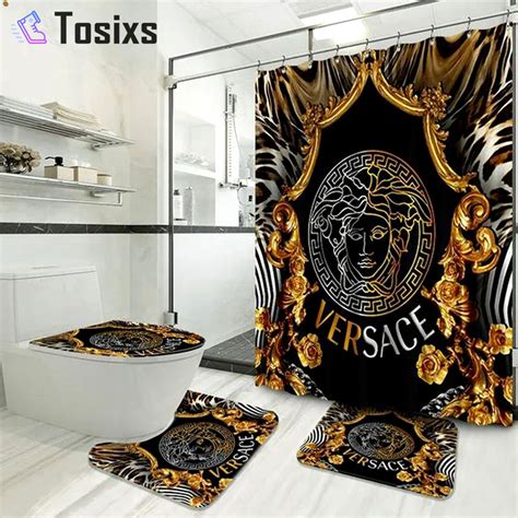 replica versace shower curtain|versace bath rug.